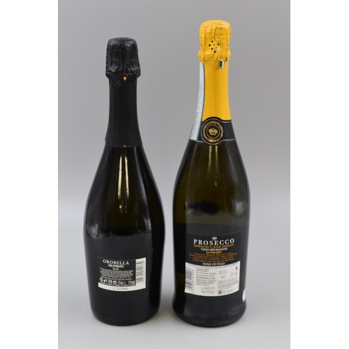 170 - Bottle of Italian Prosecco and a Bottle of Orobella Spumante (Both Sealed / 75cl)