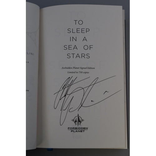 564 - Christopher Paolini: Sci-Fi Author, Forbidden Planet Signed Edition Hardback Copy Of ' To Sleep In A... 