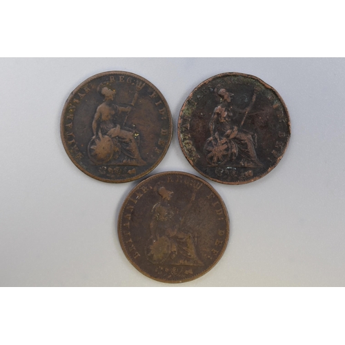 190 - Three Victoria Half Penny Coins, 1854 and Two 1855