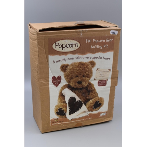 608 - Boxed PKI Popcorn Bear Knitting Kit seems to be complete