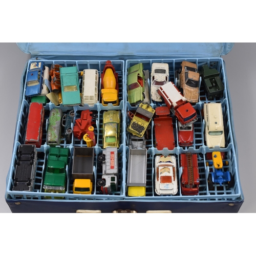 609 - Matchbox Case Containing Two Layers of Collectable Die Cast Cars