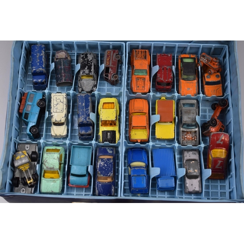 609 - Matchbox Case Containing Two Layers of Collectable Die Cast Cars