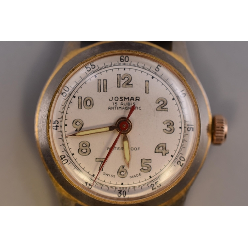 168 - Josmar Swiss Made Automatic Gents Watch (Working)