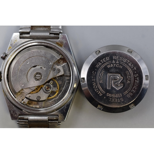 174 - Ricoh Crystal 21 Jewels Automatic Gents Watch (Working)