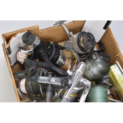 359 - Large Mixed Selection of Fishing Reels (Approx. 8) and Fishing Accessories. Includes Red Wolf, Zebco... 