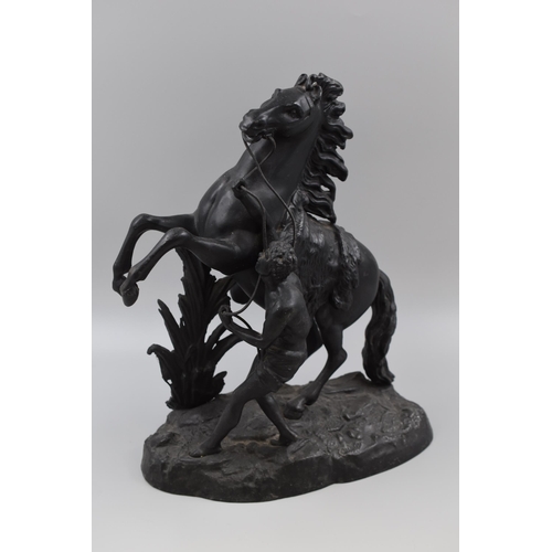 363 - After Guillaume Coustou Cast Metal Horse of Marly Figure (16