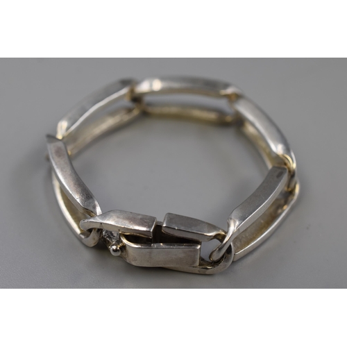 21 - Silver 925 Chunky Chain Link Bracelet (51g)