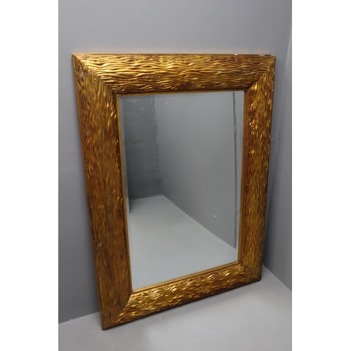 391 - LARGE Vintage Gilt Framed Beveled Edge Mirror approx 48