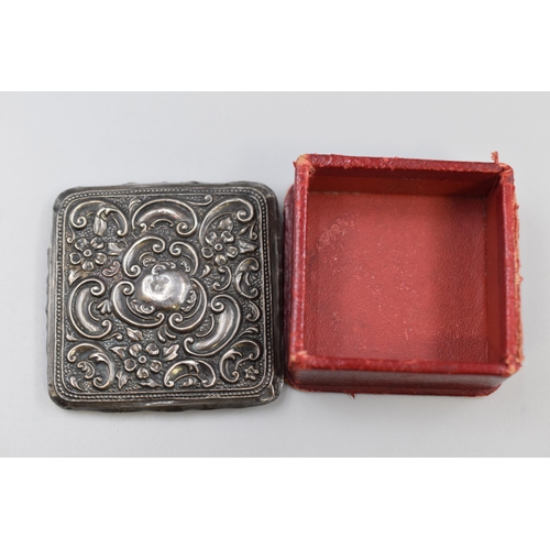 48 - Vintage Ornate Silver Lidded Trinket Box