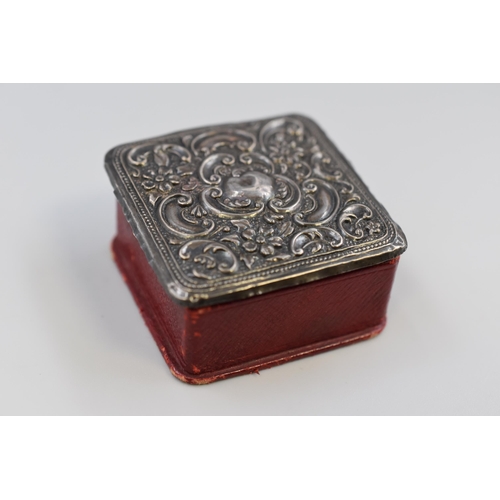 48 - Vintage Ornate Silver Lidded Trinket Box