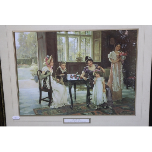 404 - Two Printed Vintage Paintings Including 'Bubbles' By Sir J Everett Millais and 'Time for Roses' By C... 