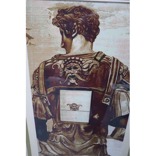 408 - LARGE Heavy Gilt Framed and Glazed Salvador Dali Print of Giuliano De Medici 46