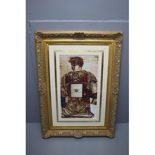 408 - LARGE Heavy Gilt Framed and Glazed Salvador Dali Print of Giuliano De Medici 46