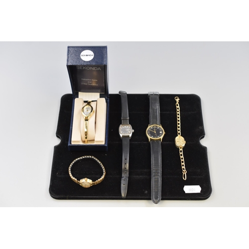 69 - Selection of 5 Ladies Watches including Sekonda, Seiko, Rotary and Accurist