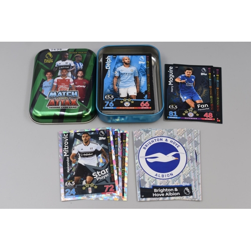 420 - Tin of Match Attax Collectors Football Trading Cards