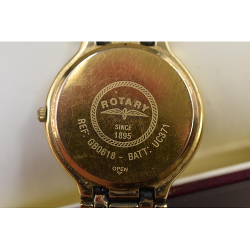 93 - Rotary Quartz Gents Watch with Date Function Complete with Box