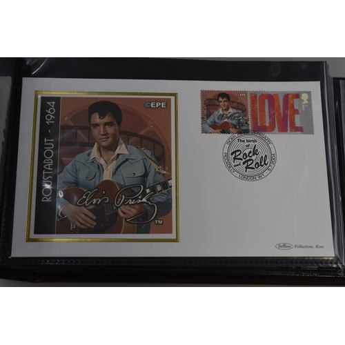 467 - A Set of Thirty-Two Limited Edition Elvis Presley The Complete Movie Collection Stamp Covers, In Alb... 