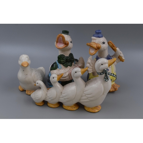 468 - Selection of ceramic ducks tallest 8