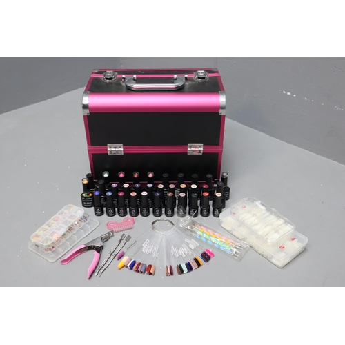 469 - Cantilever Box to include Huge Selection of Gel Polish and Other Nail Accessories. Includes Beetles ... 