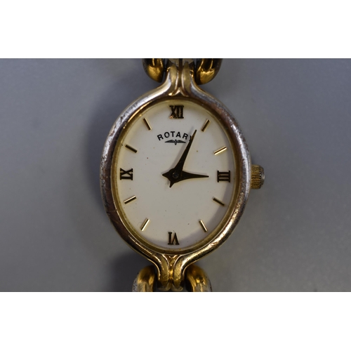123 - A Ladies Rotary Gold Tone Rotary Quartz Watch