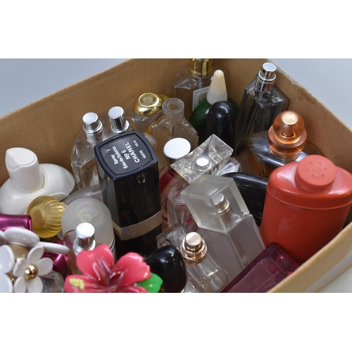 484 - A Large Selection of Perfume Bottles (Mostly Empty). To Include No5 Chanel, Marc Jacobs, Gaultier, A... 