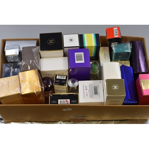 486 - A Large Selection of Boxed and Unboxed empty Perfume Bottles. Includes Ted Baker, Tommy Hilfiger, Ch... 