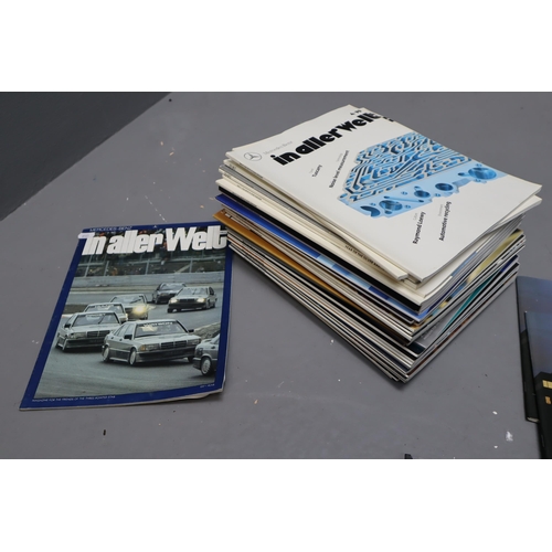 495 - A Selection of Mercedes-Benz Items. Includes A Large Selection of In Aller Welt Magazines, Mercedes ... 