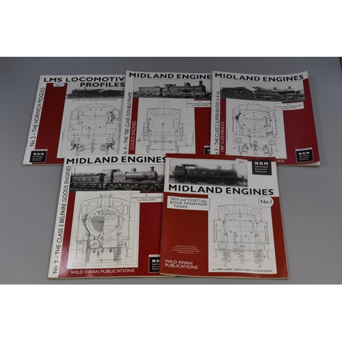 501 - Five National Railway Museum Locomotive Engine Booklets By Wild Swan Publications. Includes Midland ... 