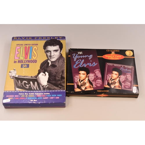 511 - Two Limited Edition Elvis Presley Box Sets ( CD & Video ) Elvis In Hollywood & The Young Elv... 