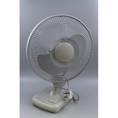 535 - Pifco Desk Fan with 3 Speed Settings (Powers On When Tested)