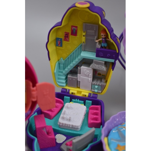 546 - Selection of 7 Polly Pocket Playsets Complete with Figures