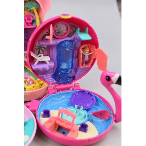 546 - Selection of 7 Polly Pocket Playsets Complete with Figures