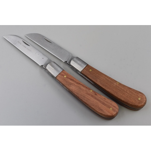 256 - Two Wood Handled Fishing Knives