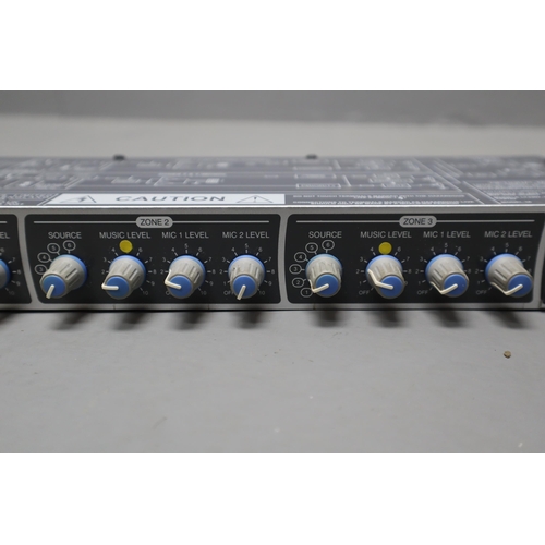 584 - Cloud CX263 3 Zone Mixer Deck Complete with European Power Lead Powers on when tested