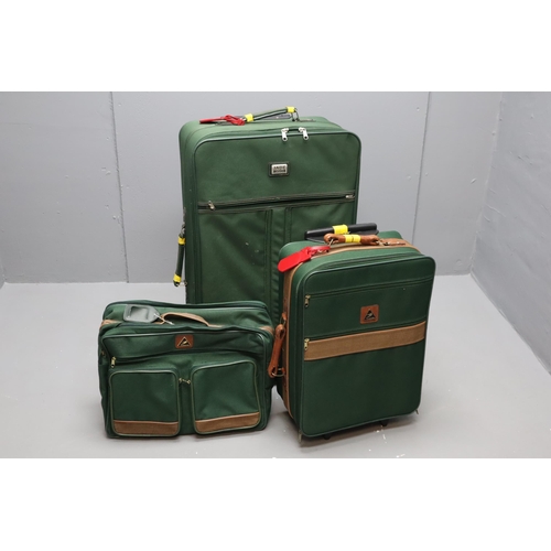 595 - Quality Three Piece Pull along Luggage Set