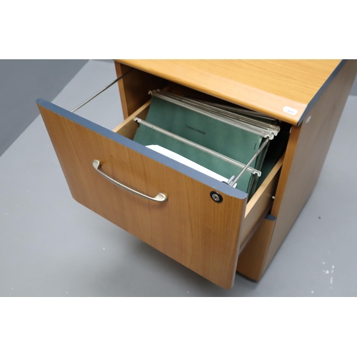 599 - Wooden 2 Drawer Filing Cabinet (27” x 19” x 20”)