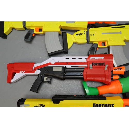 600 - Selection of Large Nerf Guns, includes Fortnite and a Boxed Alpha Strike Wolf LR-1