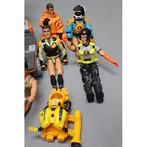 602 - Selection of 10 Action Man Figures complete with Vehicles