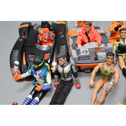 602 - Selection of 10 Action Man Figures complete with Vehicles