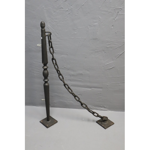 643 - Decorative Position Welded Chain and Post Wall Mounted Sign Holder 30