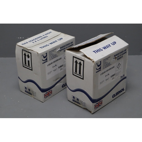 686 - Two Boxes Containing a Total of 20 Litres of Liquid Degreaser for Industrial Garage and Auto Use