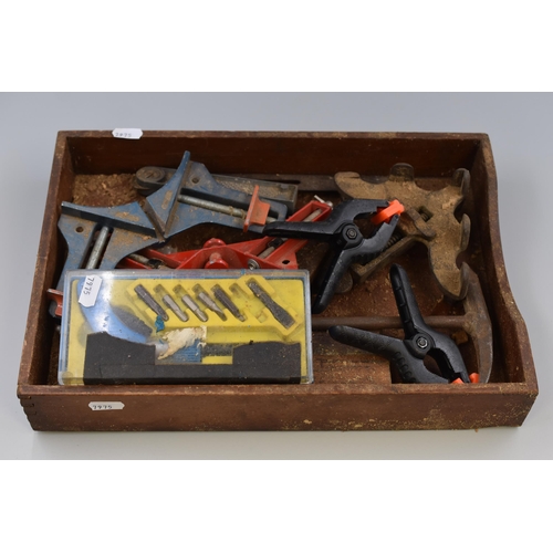 702 - Mixed Lot of Woodworking Tools to include Corner Clamps, Plane, Cased Screwdriver Set and more in a ... 