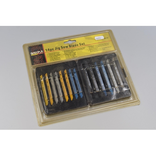 718 - New Unused Blackspur 14 Piece Jig Saw Blade Set in Blister Pack