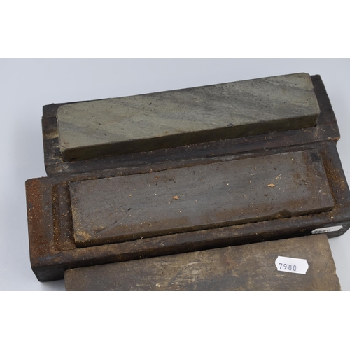 725 - Collection of Three Vintage Chisel Sharpening Oil Stones