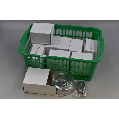 783 - Collection of Ten Brand New Boxed Chrome Plated Retractable Clotheslines .