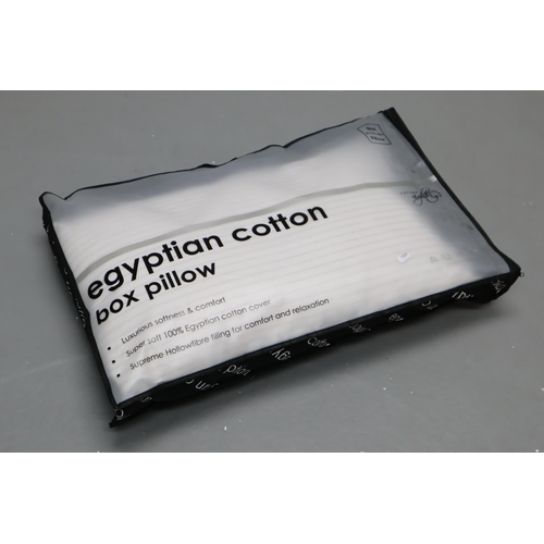 792 - As New Egyptian Cotton Box Pillow in Protective Storage Bag