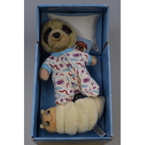 803 - Six Meercat Teddies includes Baby Oleg's Pet Grub