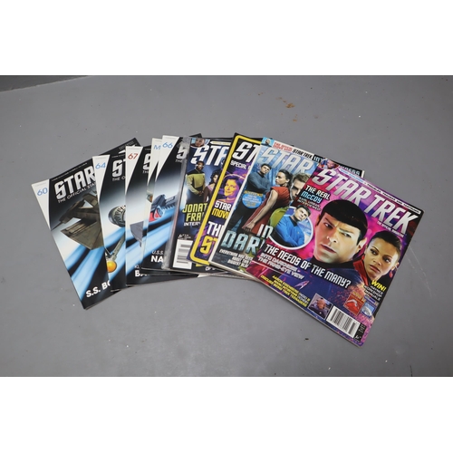 828 - LARGE Selection of Various 'Star Trek' Magazines to Include Eaglemoss Star Trek Starships Collection... 