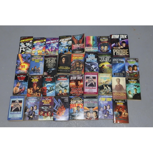 829 - LARGE Collection of Over 30 ' Star Trek ' Novels also Included Four ' Star Wreck ' Novels by Leah Re... 