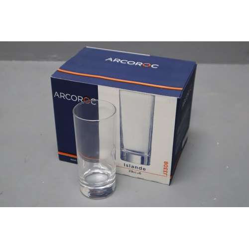 863 - Four Boxes of Brand New Arcoroc Glass Tumblers 24 Glasses in Total